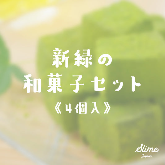 《4個入り》新緑の茶菓子セット / 《4-Pack》Early Summer Wagashi Slime Set
